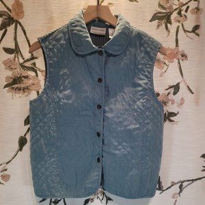 Alfred Dunner Blue Quilted Vest